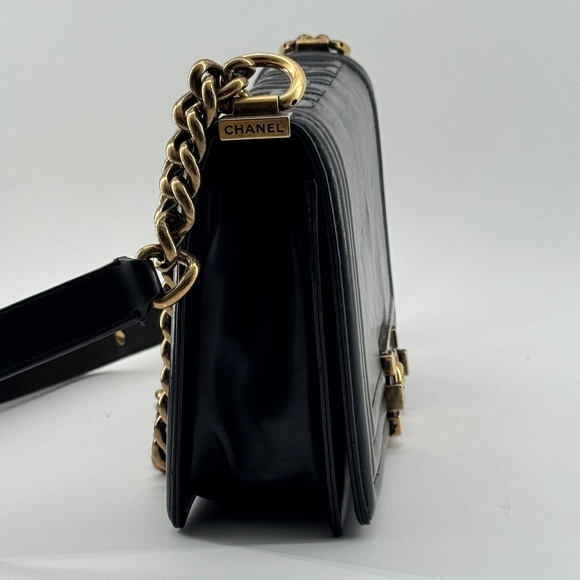 Chanel Black Boy Leather Handbag - Picture 5 of 13